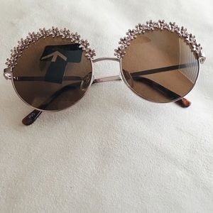 Rose Gold Floral Sunglasses